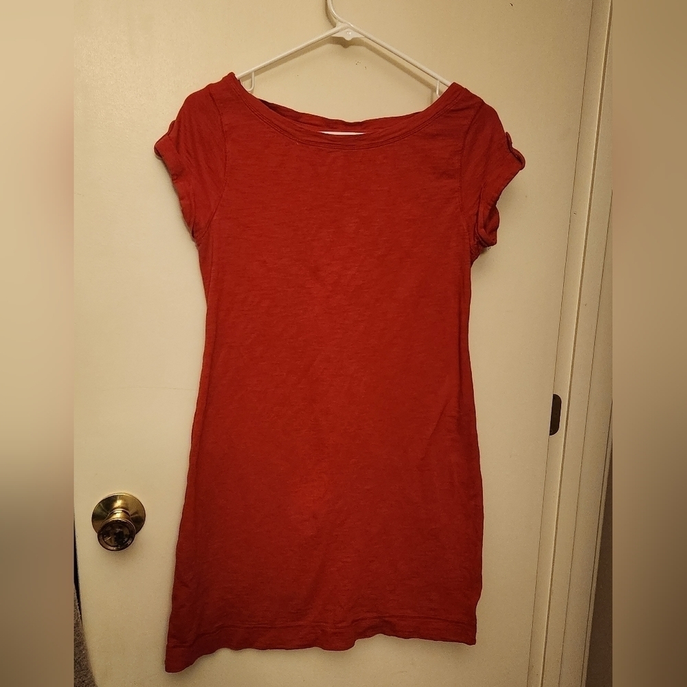 Banana Republic Red/Orange shirt dress Small